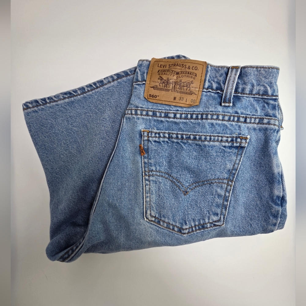 Levis Vintage Orange Tab 560 Shorts Jorts 33